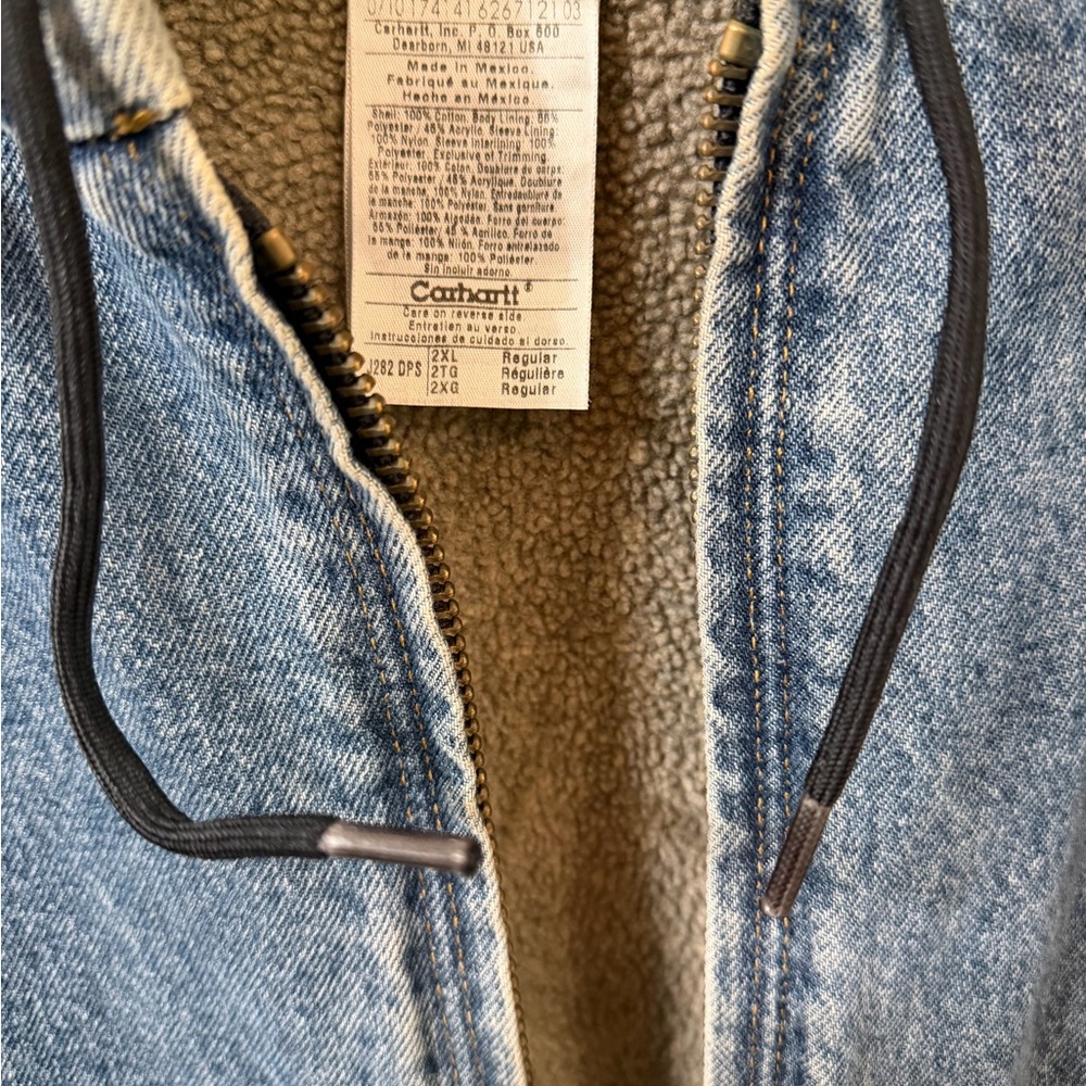 Vintage Carhartt denim Hooded Jacket - Picture 3 of 4